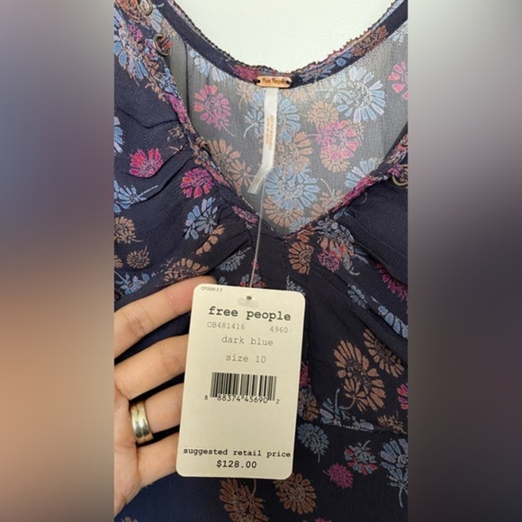 NWT Free People Yours Truly Mini Dress Size 10 (flaws) - Picture 6 of 11